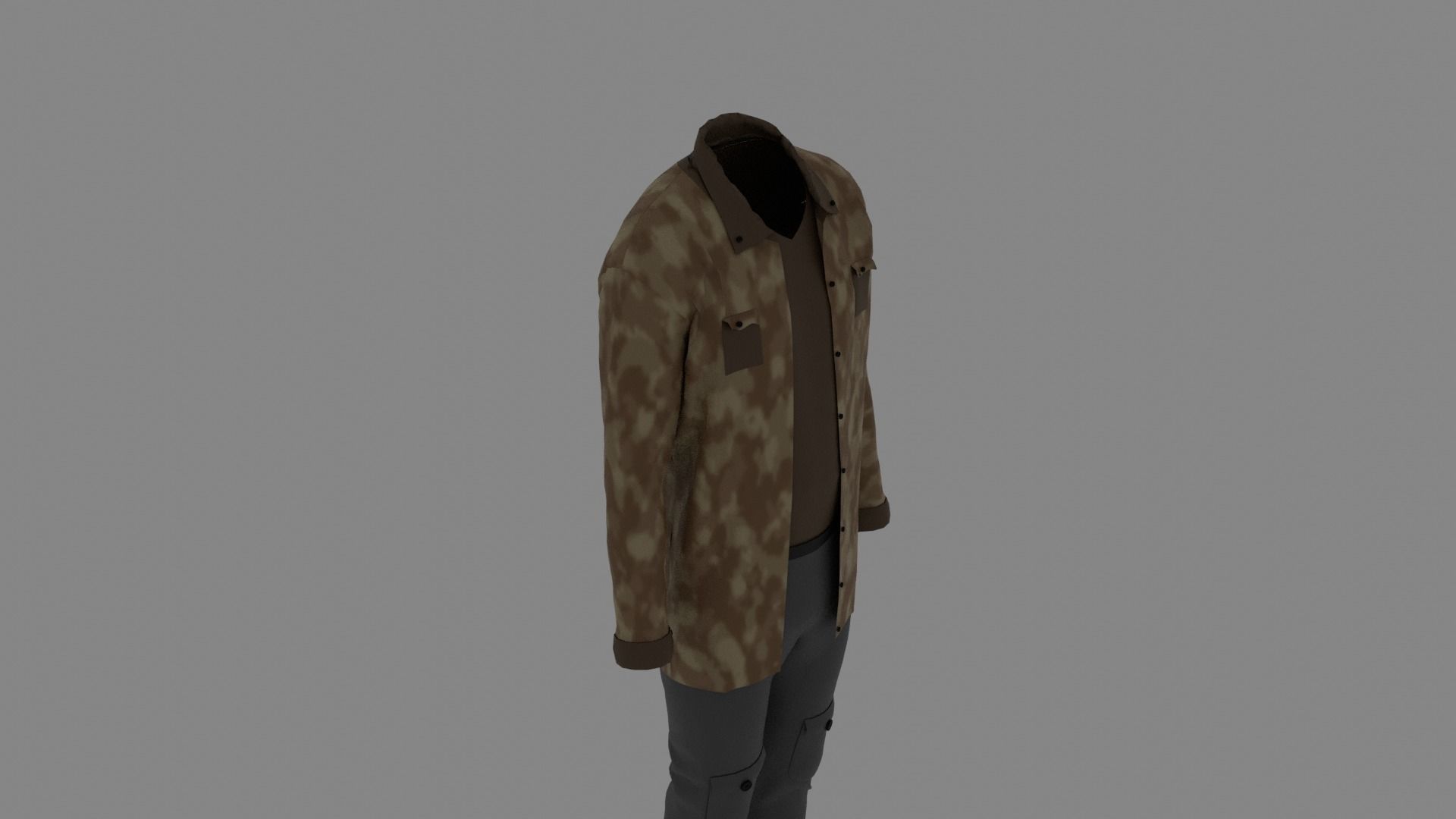 Man Clothes Low-poly 3D model_5