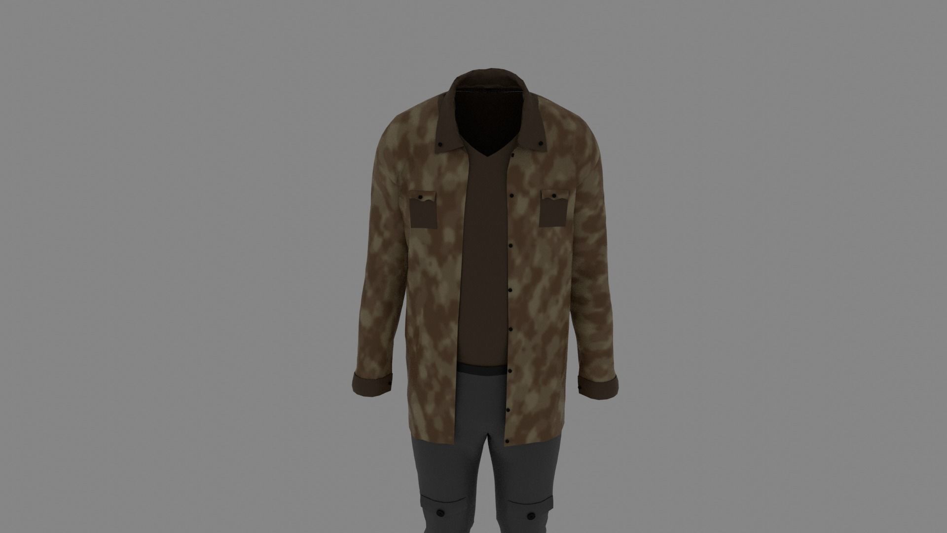 Man Clothes Low-poly 3D model_3