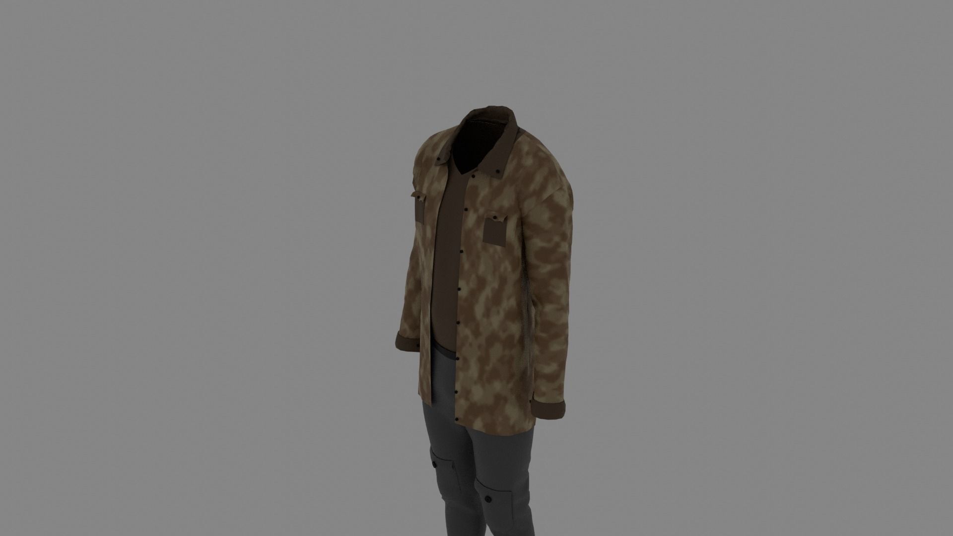 Man Clothes Low-poly 3D model_4