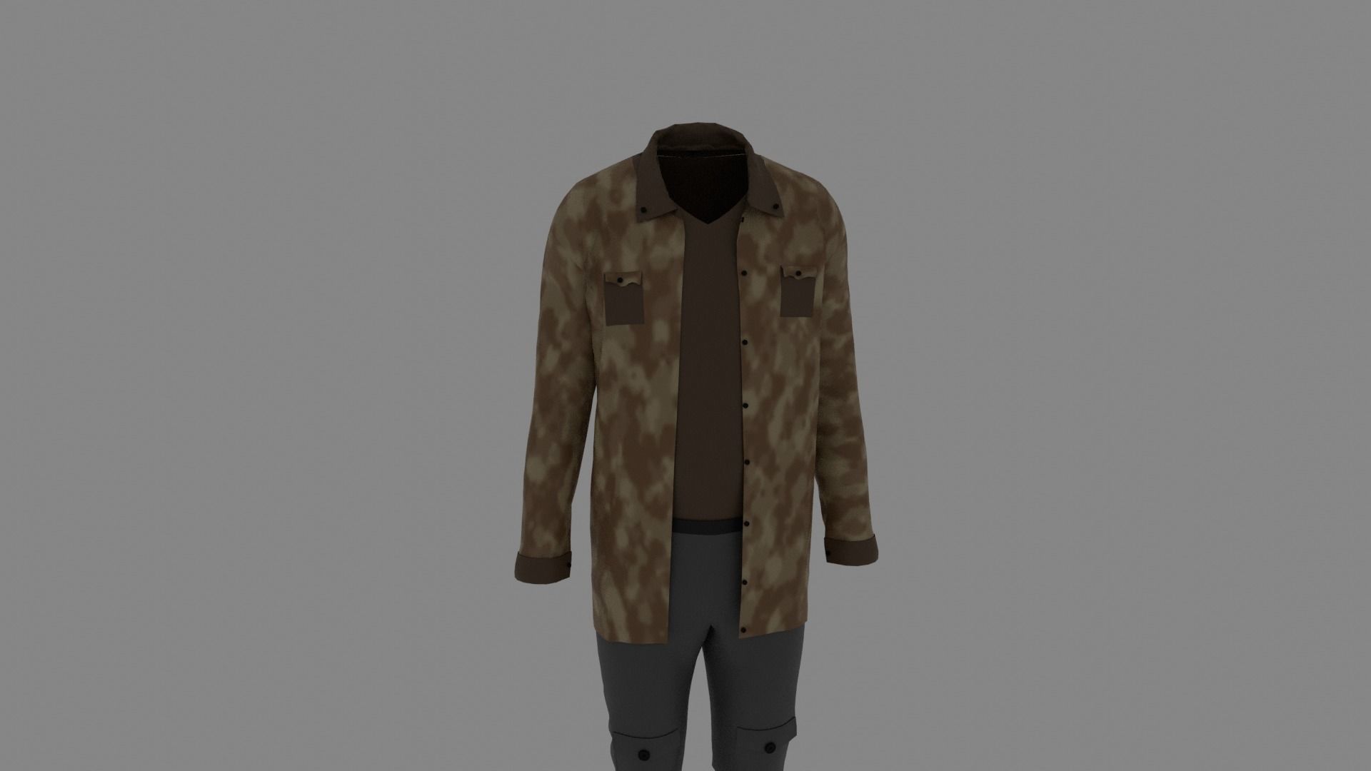 Man Clothes Low-poly 3D model_6