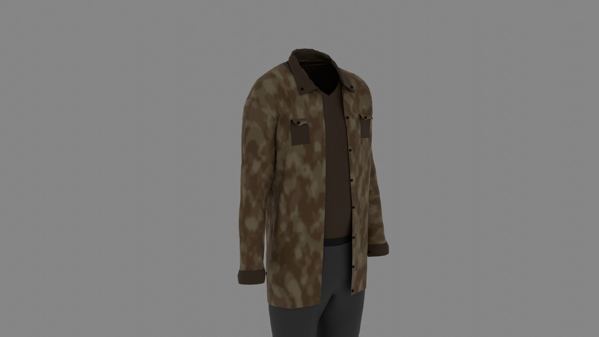 Man Clothes Low-poly 3D model_2