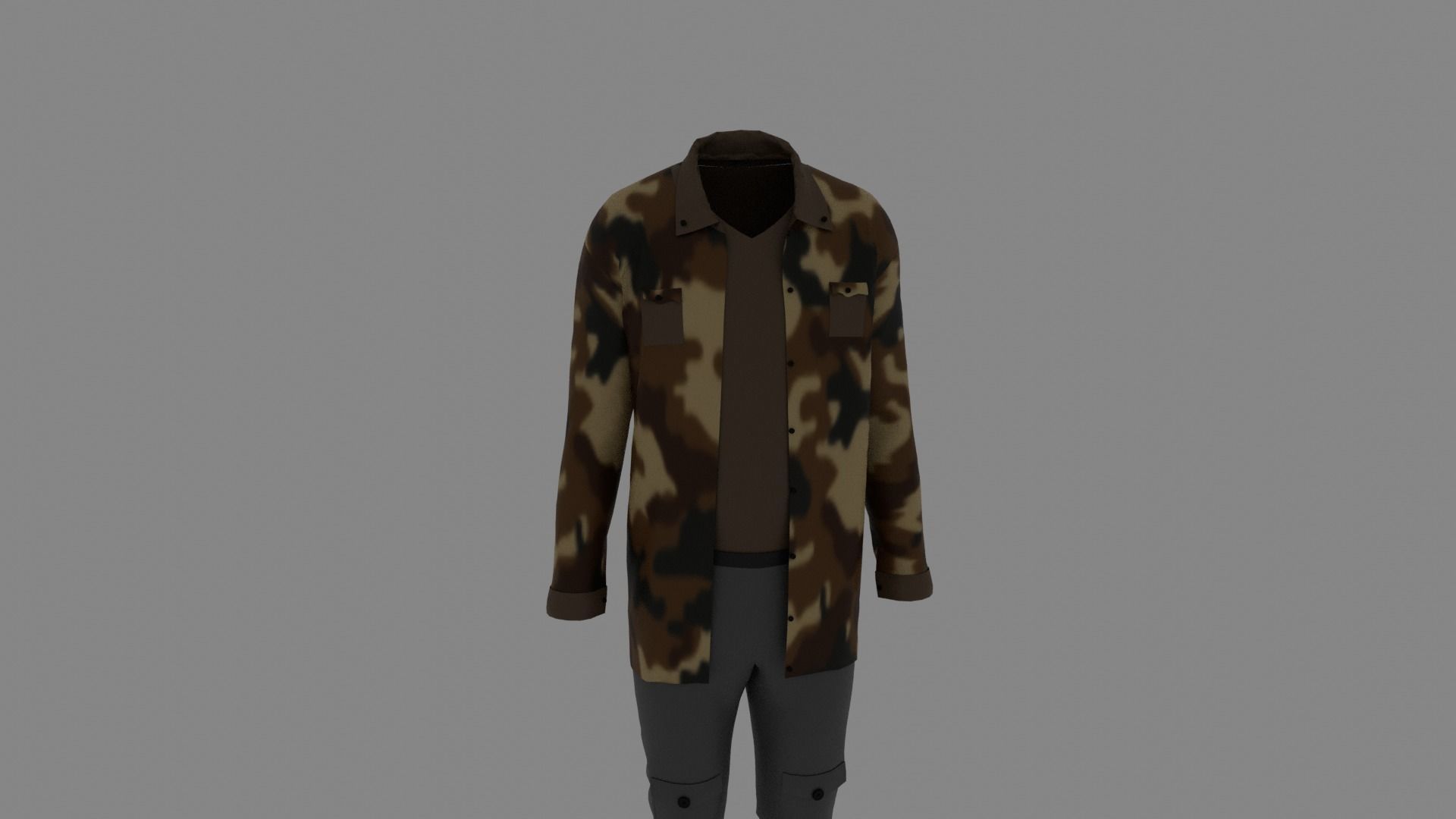 Man Clothes Low-poly 3D model_6