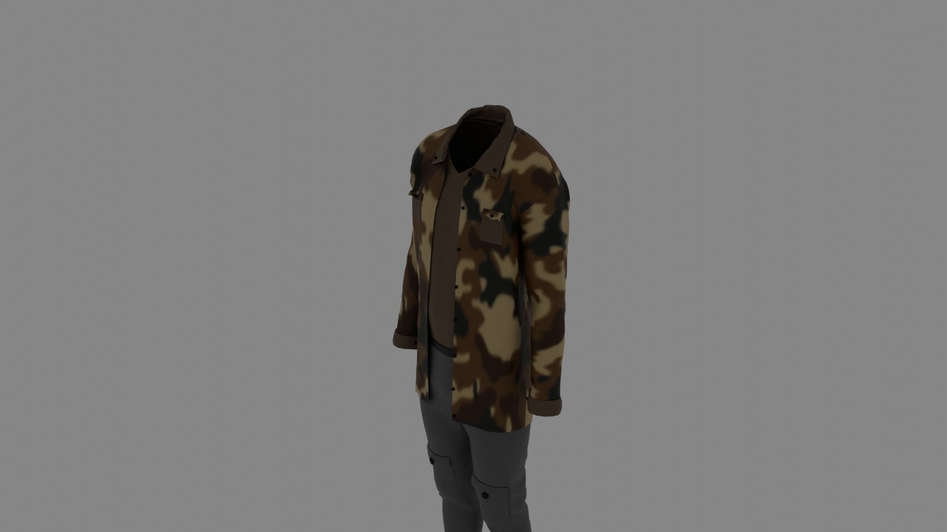 Man Clothes Low-poly 3D model_4