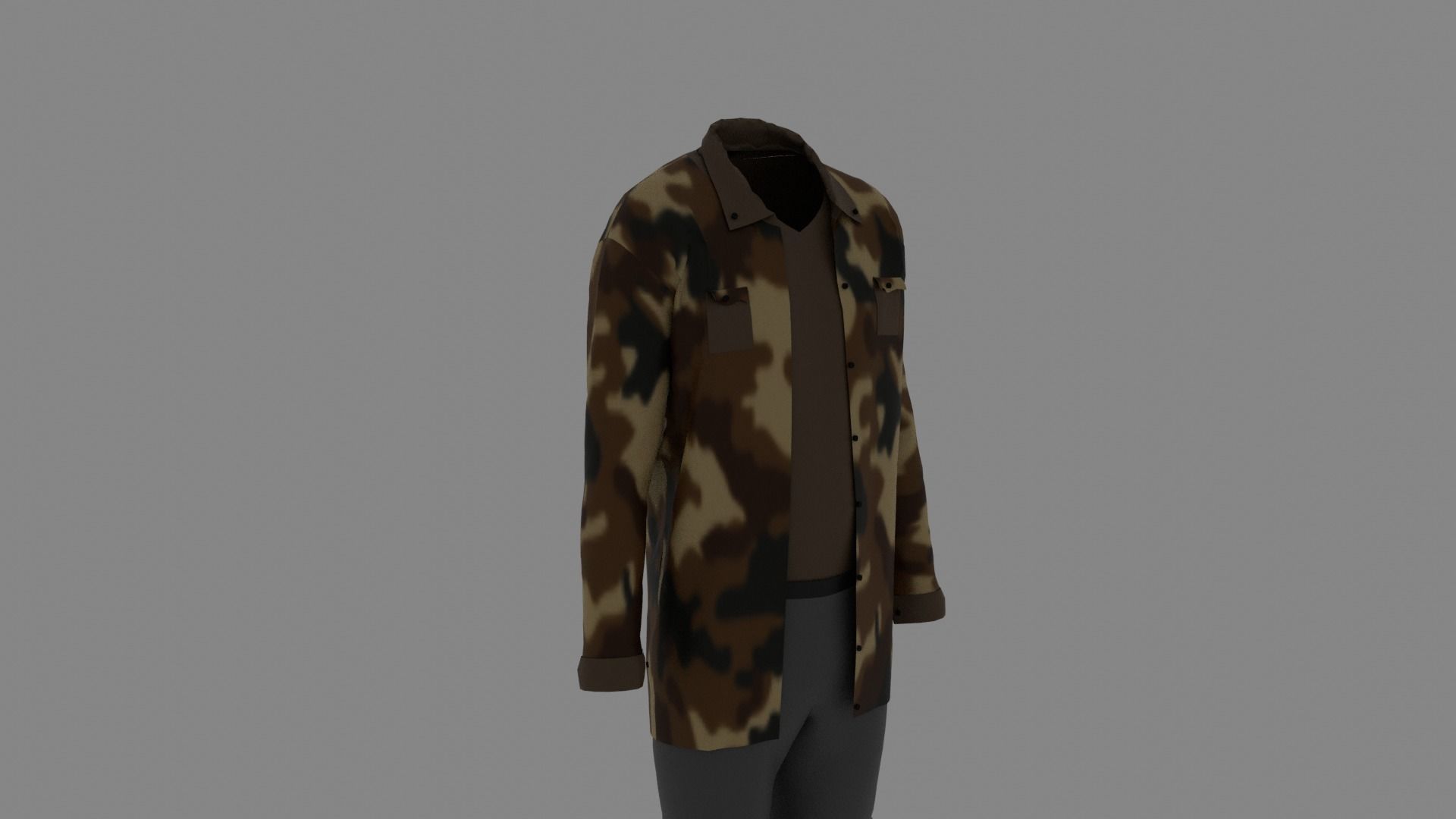 Man Clothes Low-poly 3D model_2