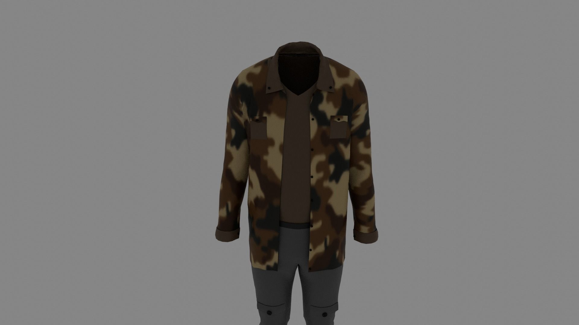Man Clothes Low-poly 3D model_3