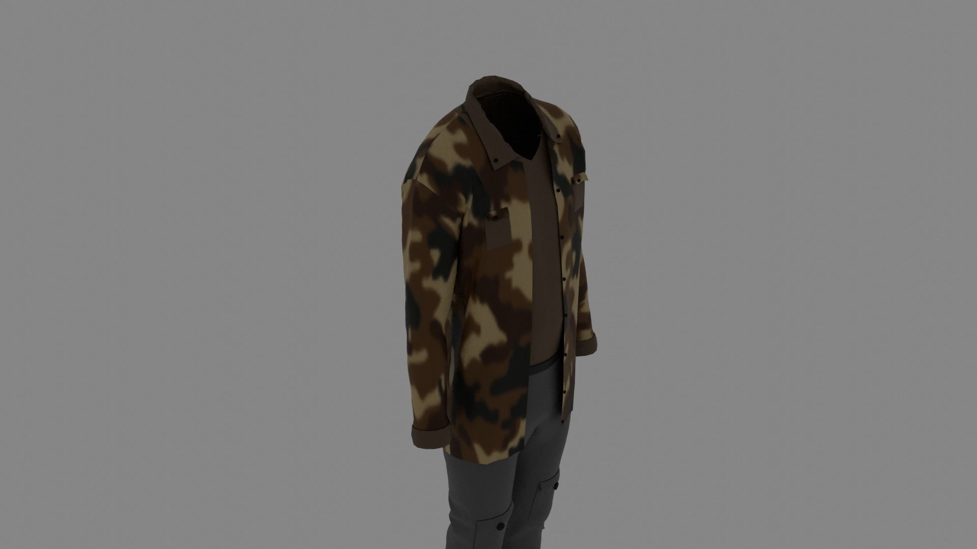 Man Clothes Low-poly 3D model_5