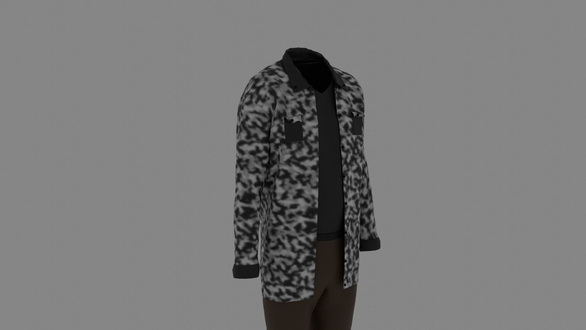 Man Clothes Low-poly 3D model_2