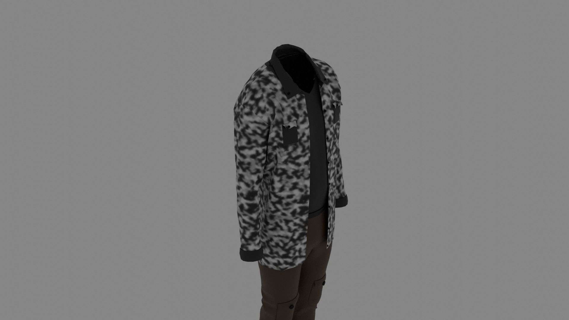 Man Clothes Low-poly 3D model_5