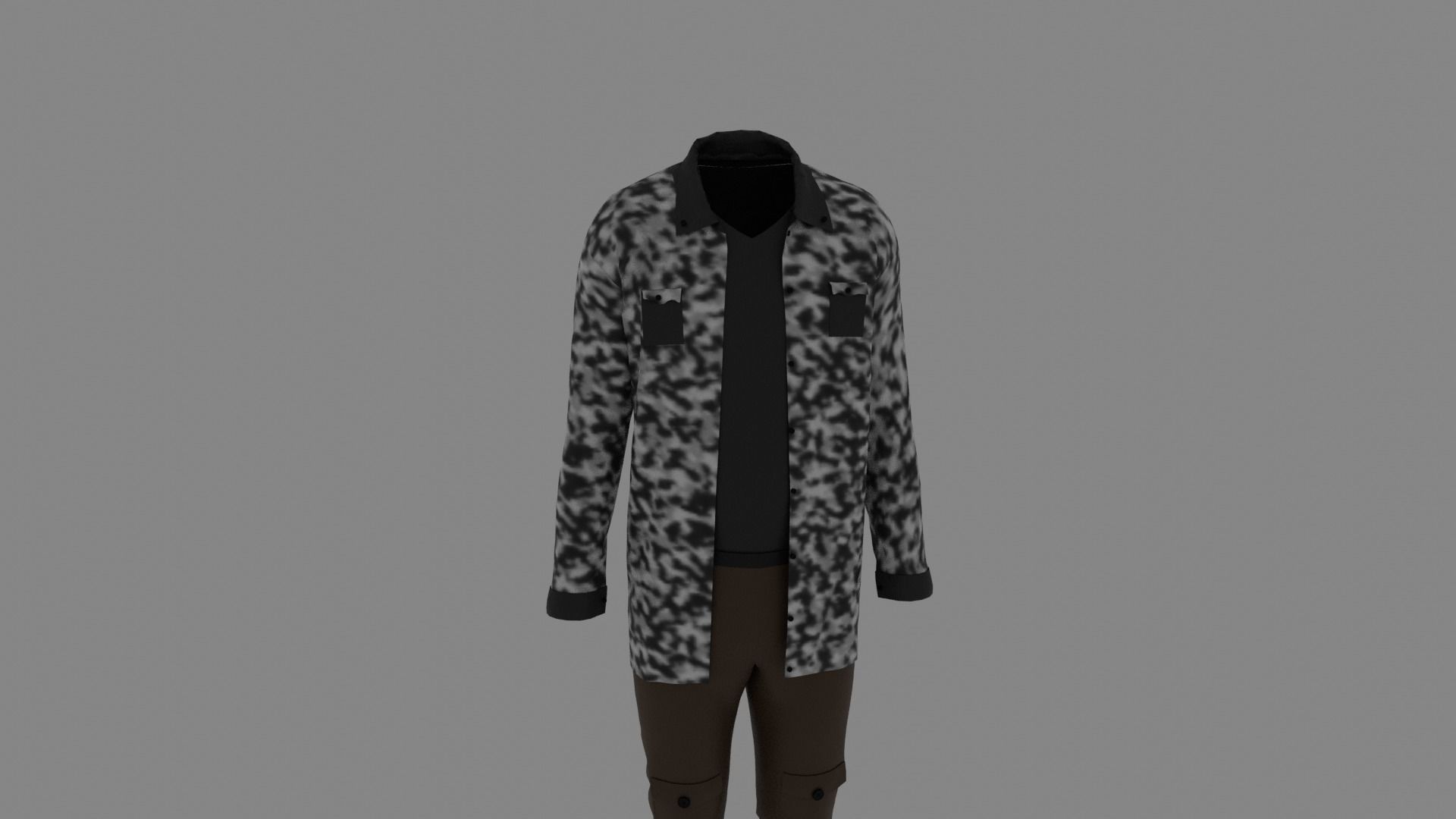 Man Clothes Low-poly 3D model_6