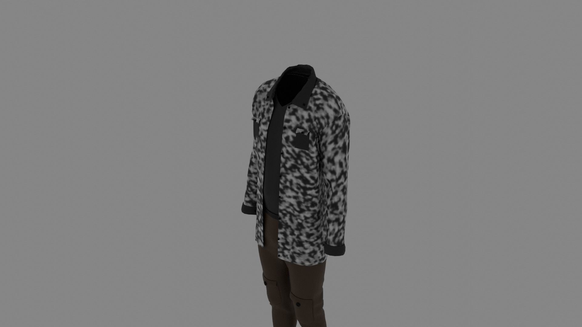 Man Clothes Low-poly 3D model_4