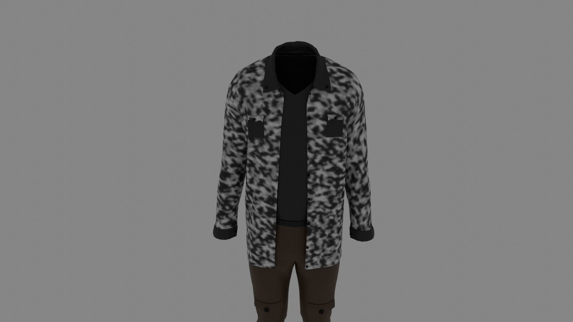 Man Clothes Low-poly 3D model_3