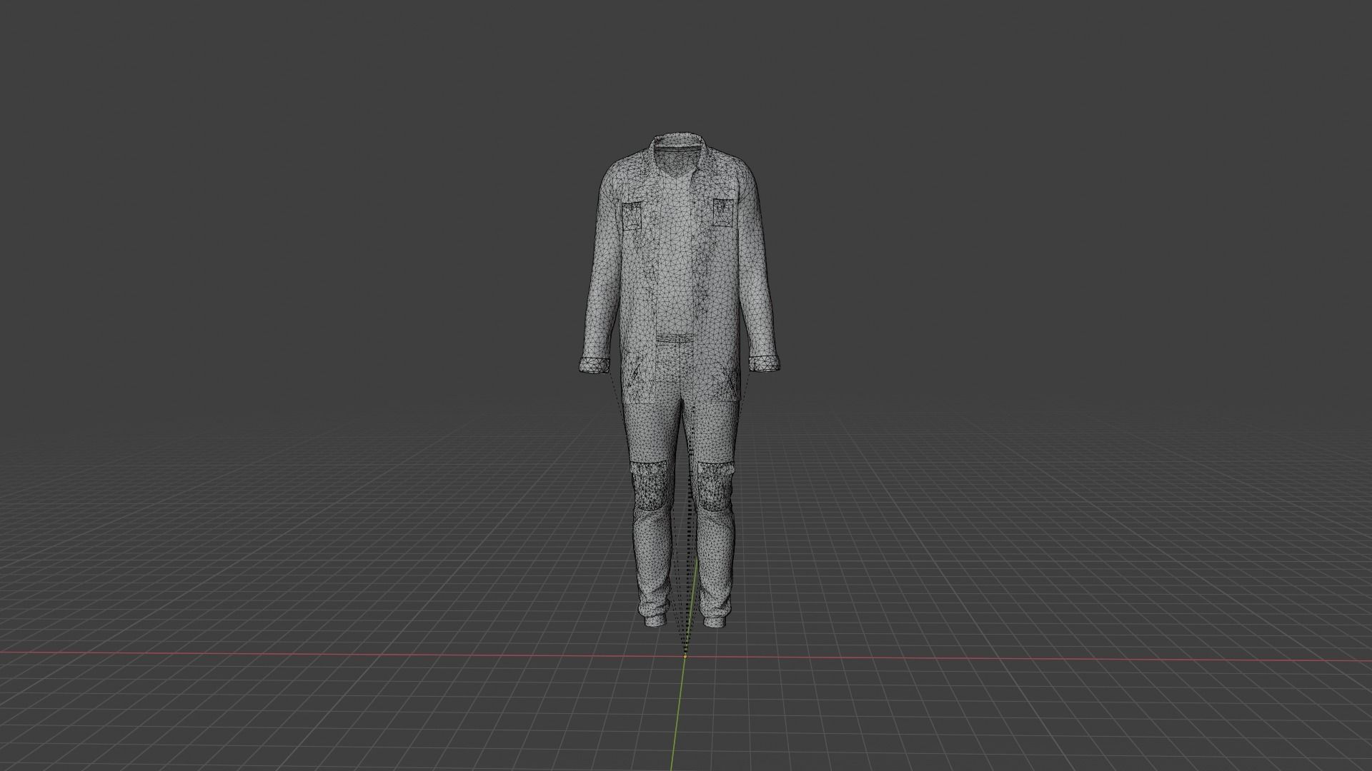 Man Clothes Low-poly 3D model_8