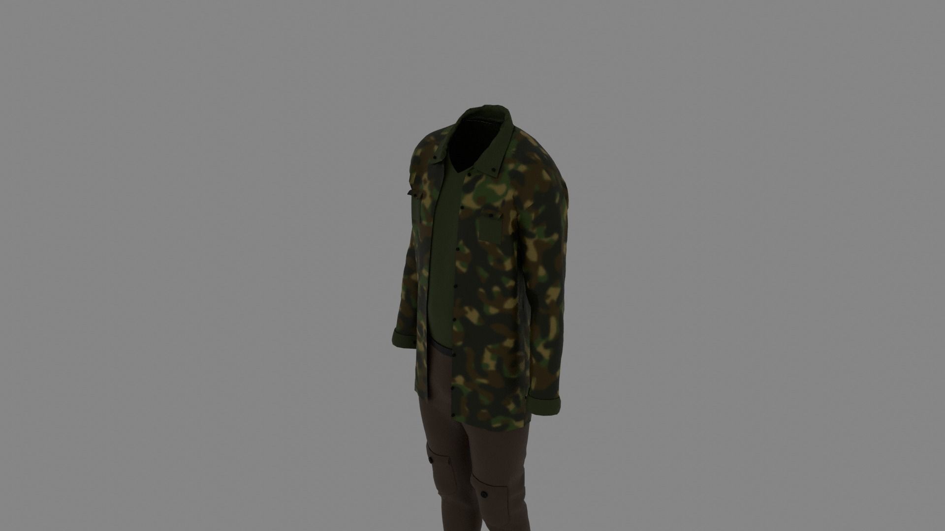 Man Clothes Low-poly 3D model_4