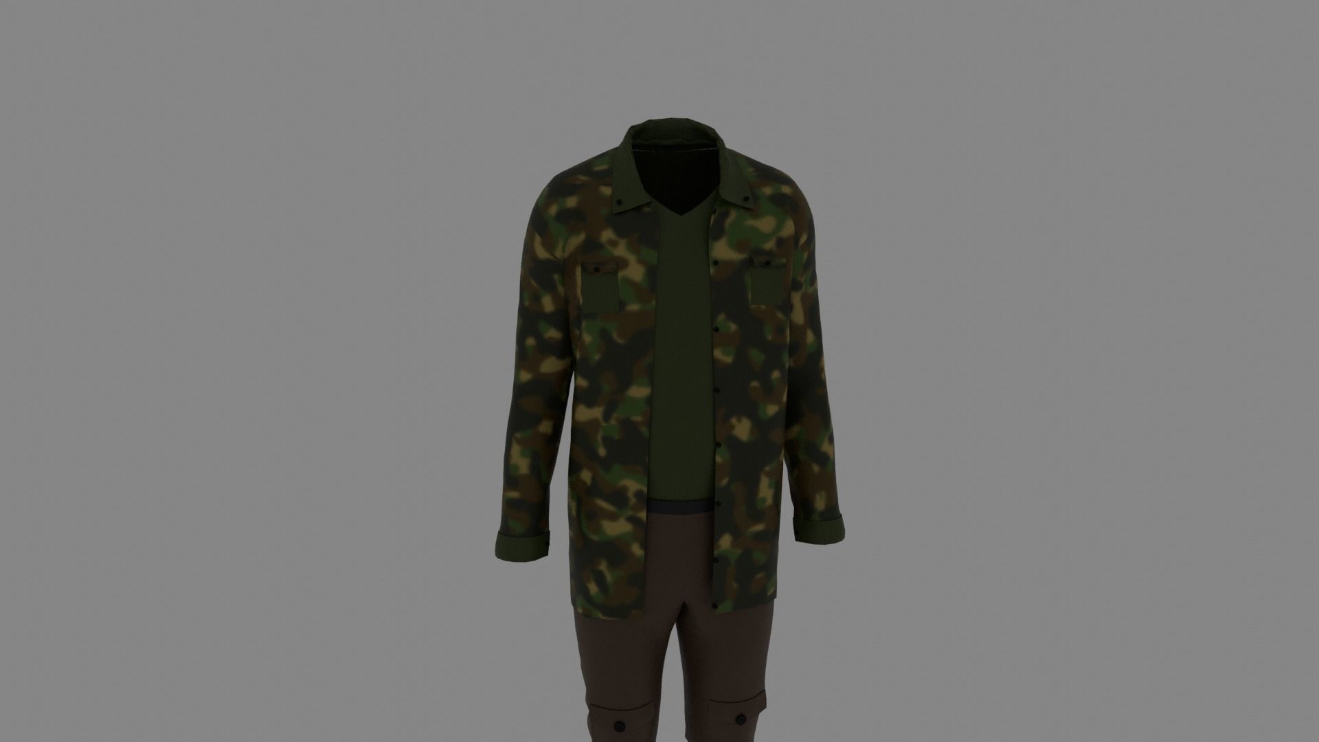 Man Clothes Low-poly 3D model_6