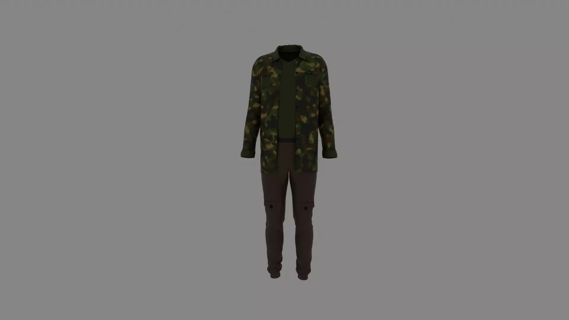 Man Clothes Low-poly 3D model_0