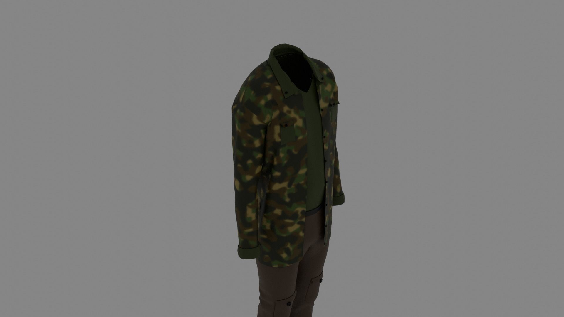 Man Clothes Low-poly 3D model_5