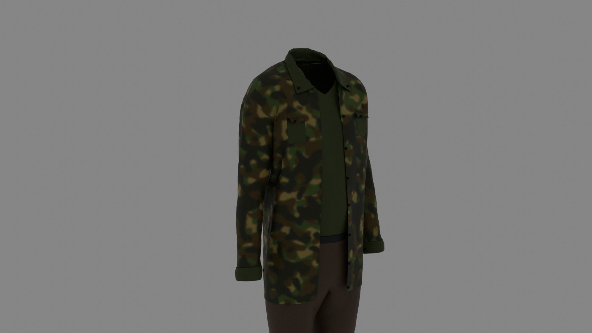 Man Clothes Low-poly 3D model_2