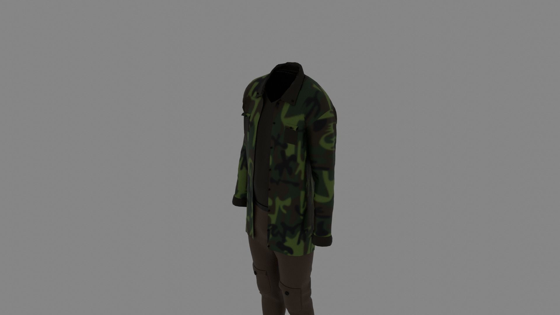 Man Clothes Low-poly 3D model_4