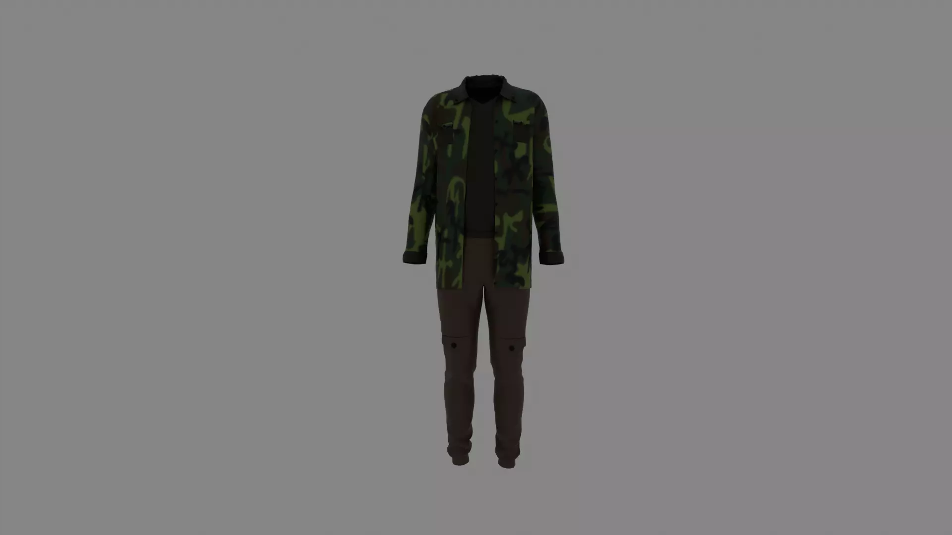 Man Clothes Low-poly 3D model_0