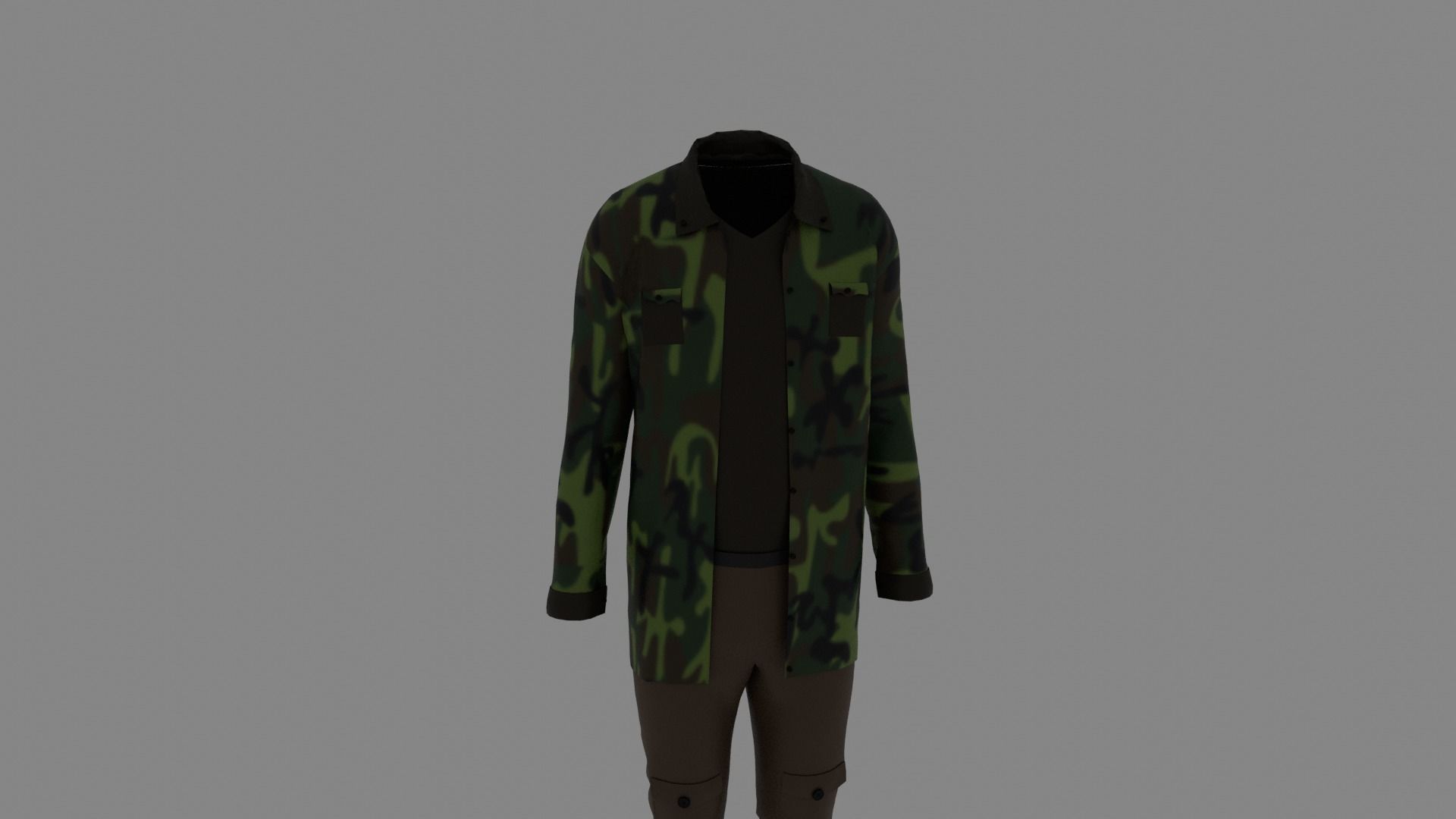 Man Clothes Low-poly 3D model_6