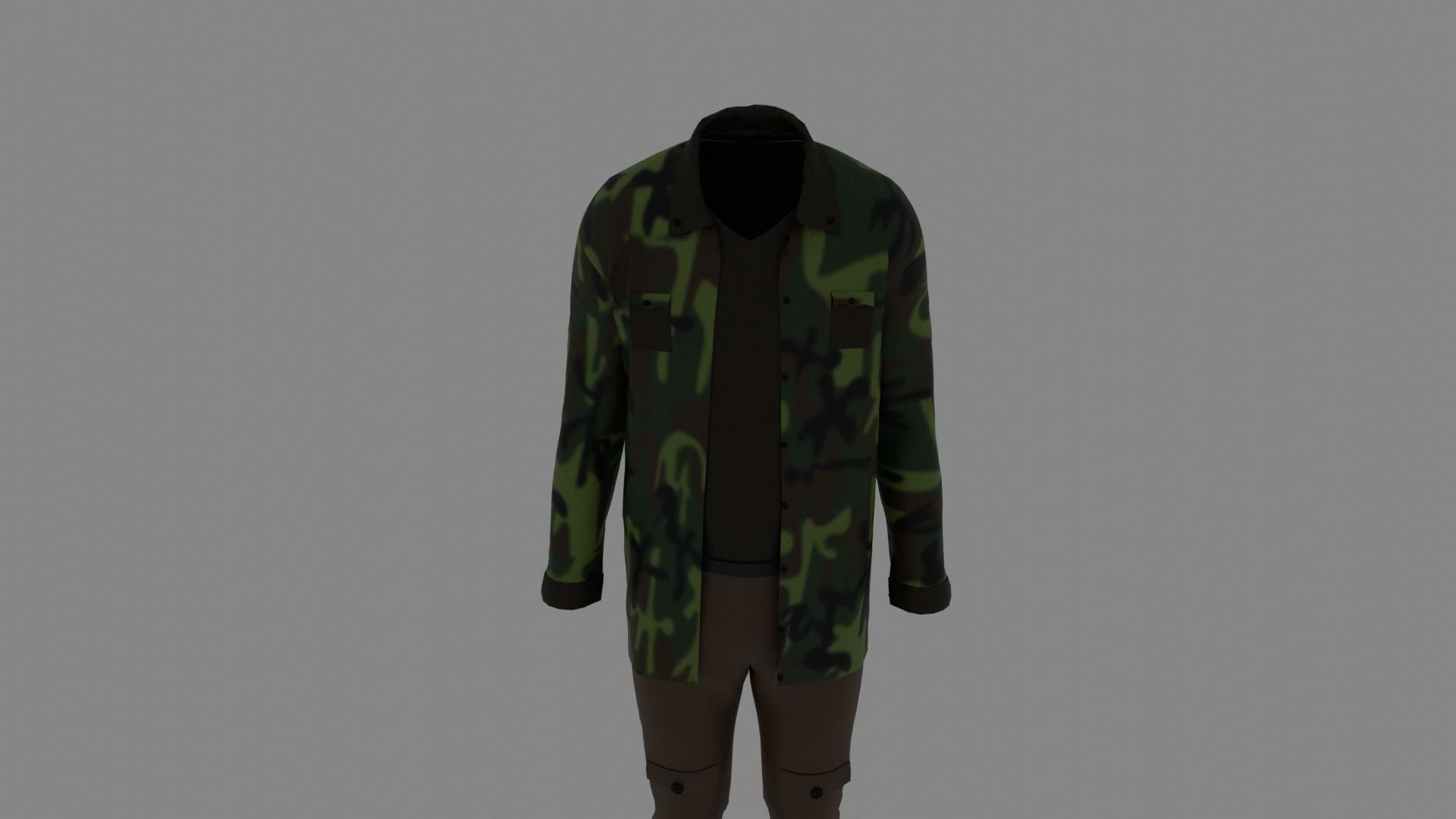 Man Clothes Low-poly 3D model_3