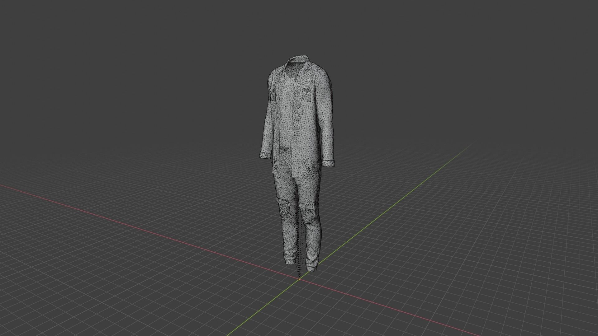 Man Clothes Low-poly 3D model_9