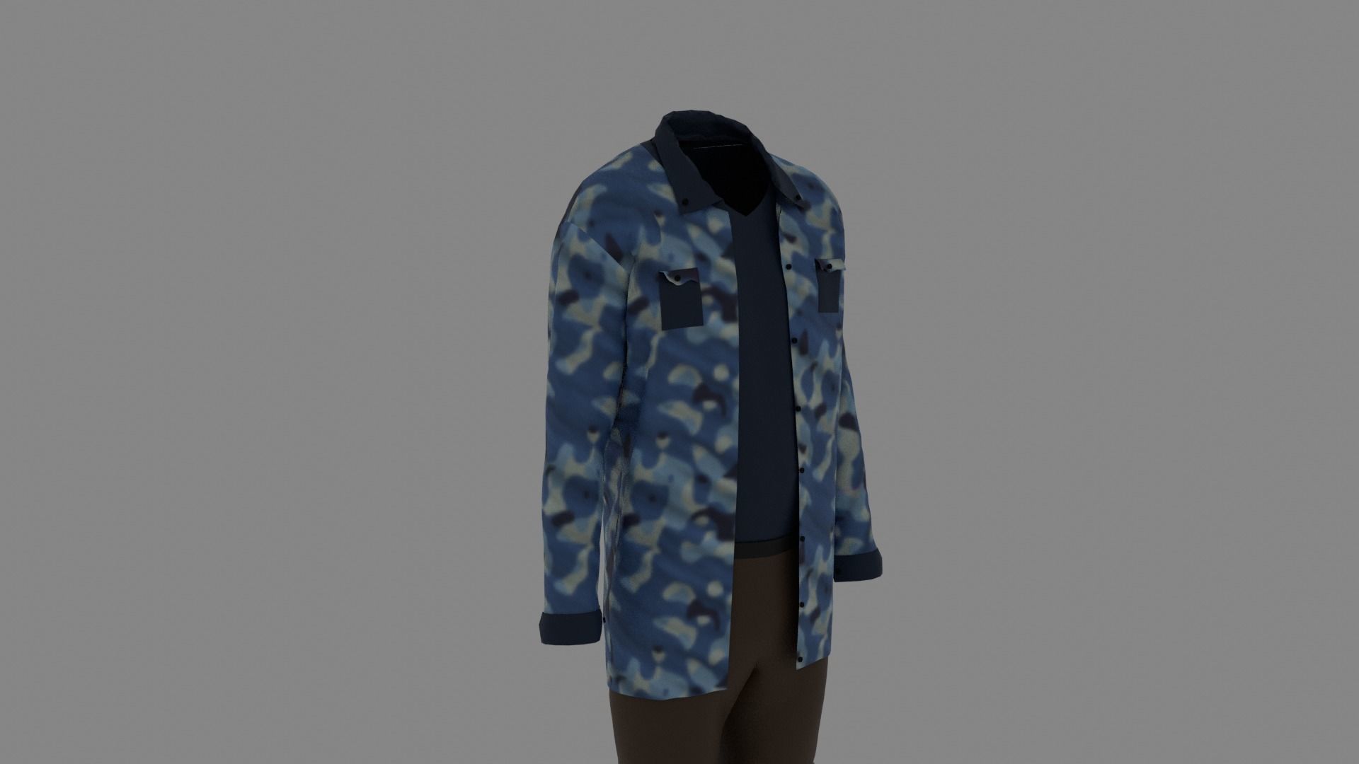 Man Clothes Low-poly 3D model_2