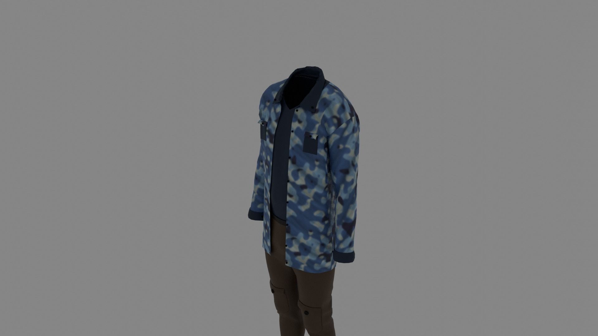Man Clothes Low-poly 3D model_4