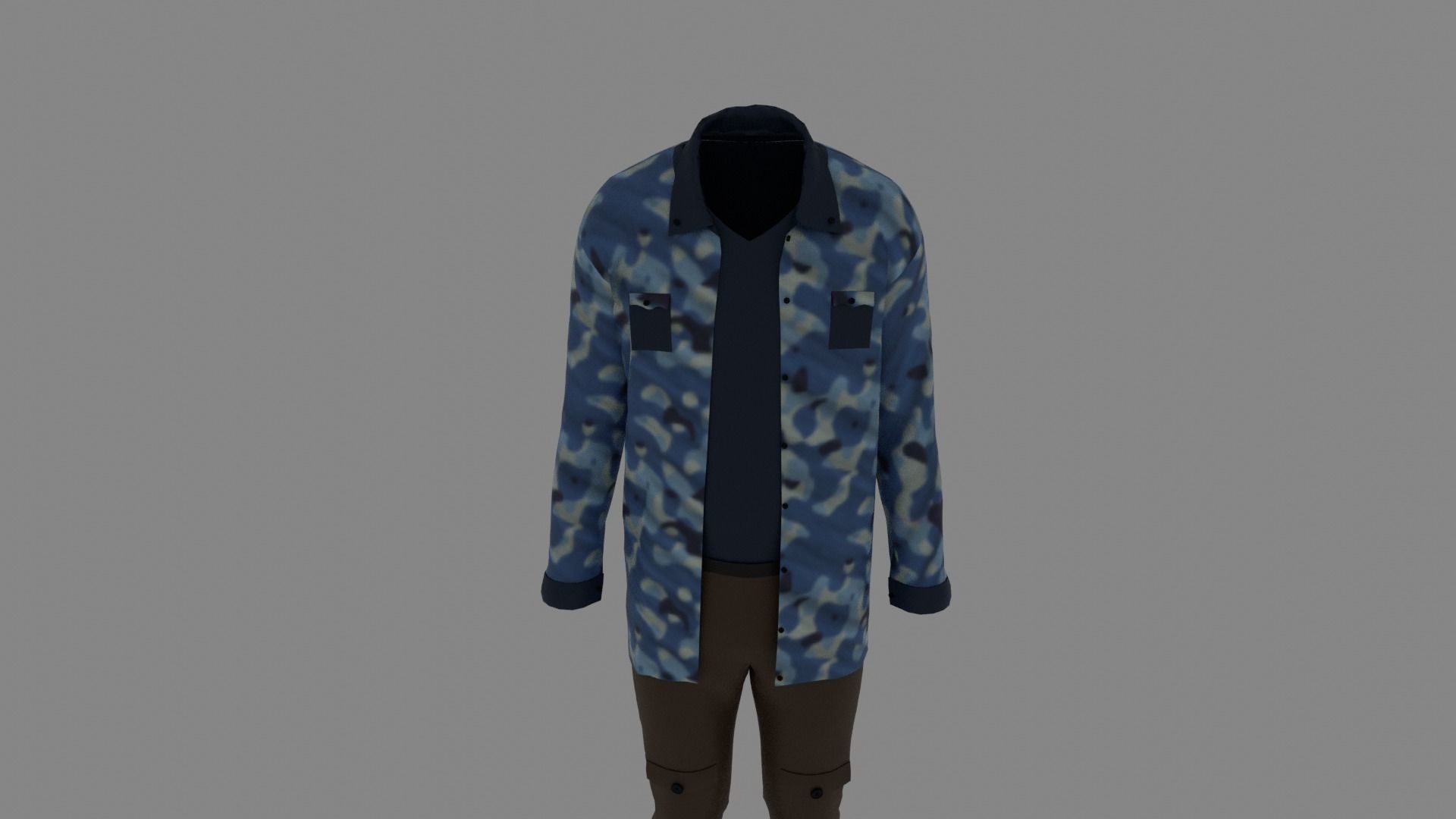 Man Clothes Low-poly 3D model_3