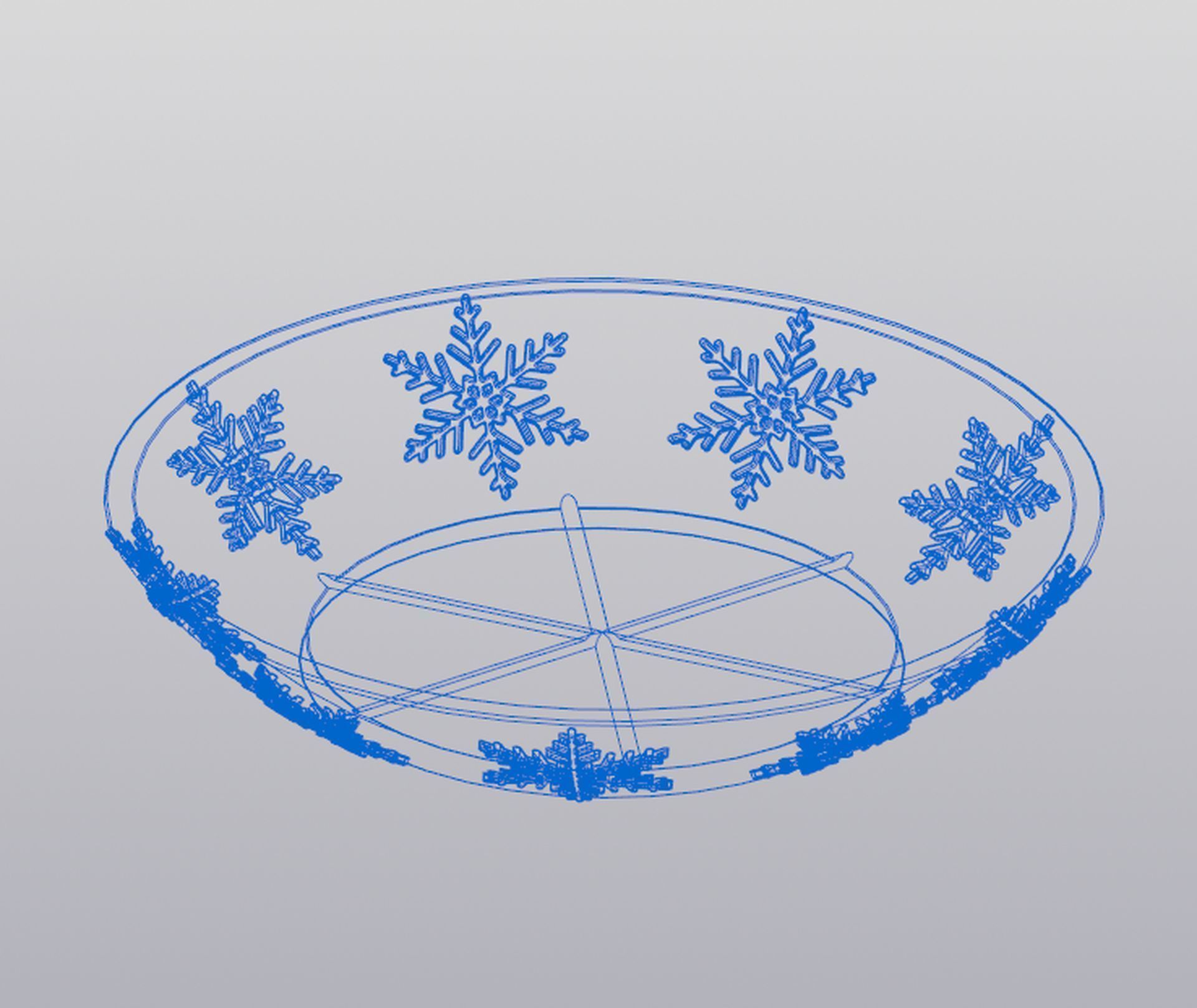 Snowball with snowflakes Planter 3D print model_11