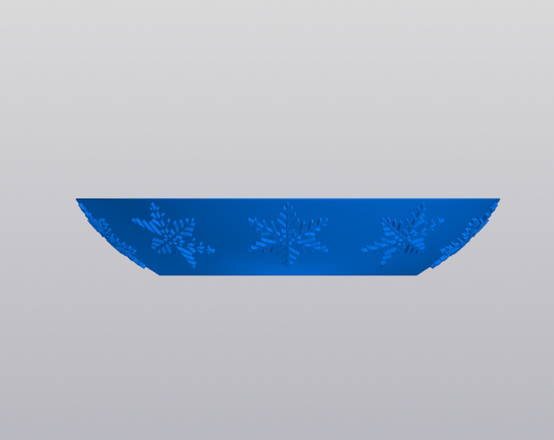 Snowball with snowflakes Planter 3D print model_8