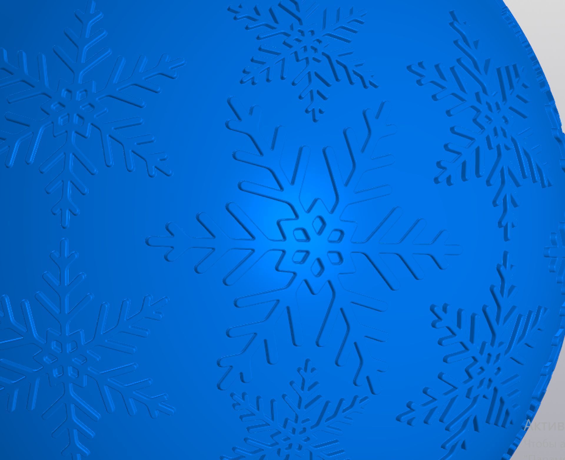 Snowball with snowflakes Planter 3D print model_1