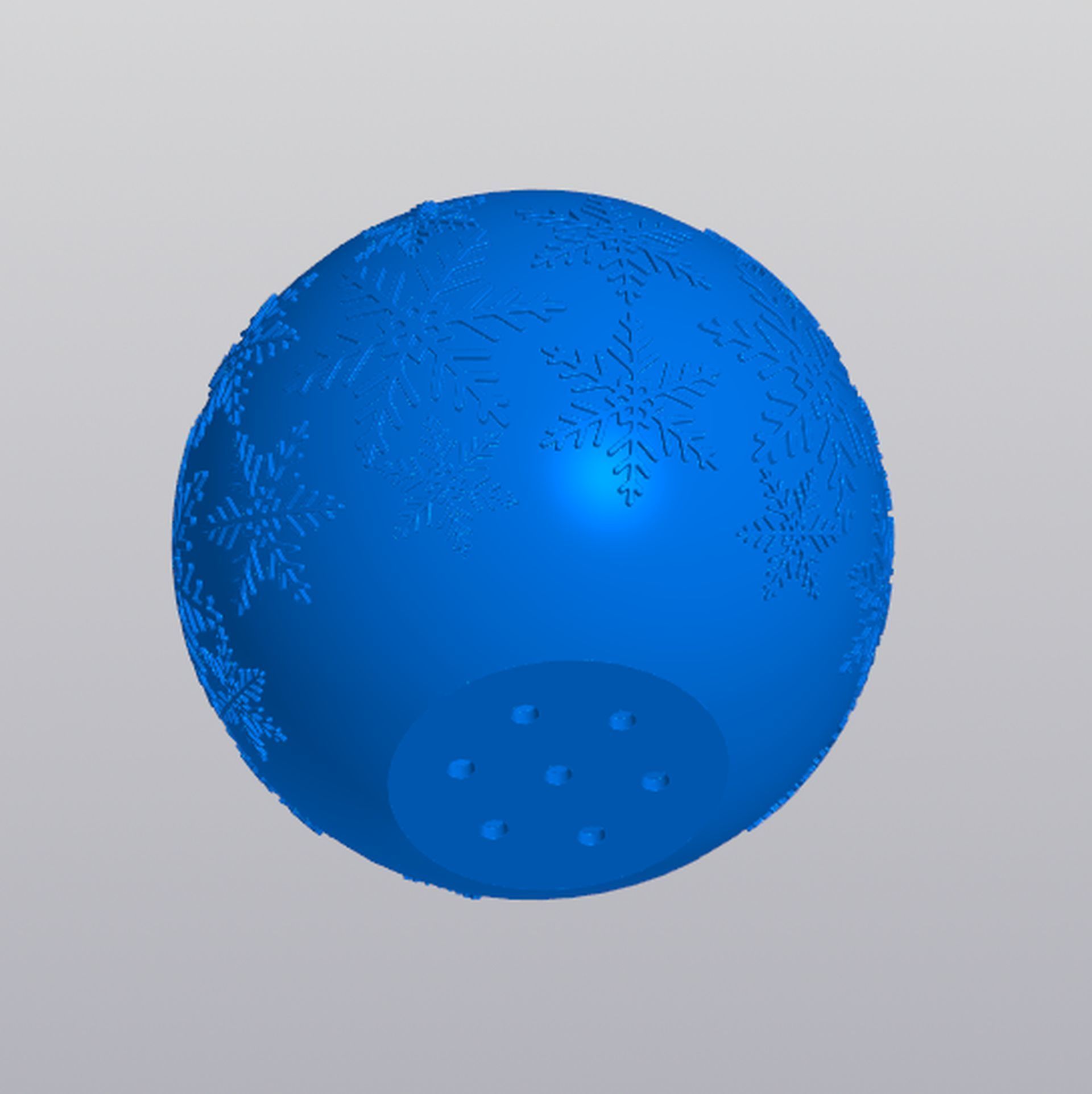 Snowball with snowflakes Planter 3D print model_6