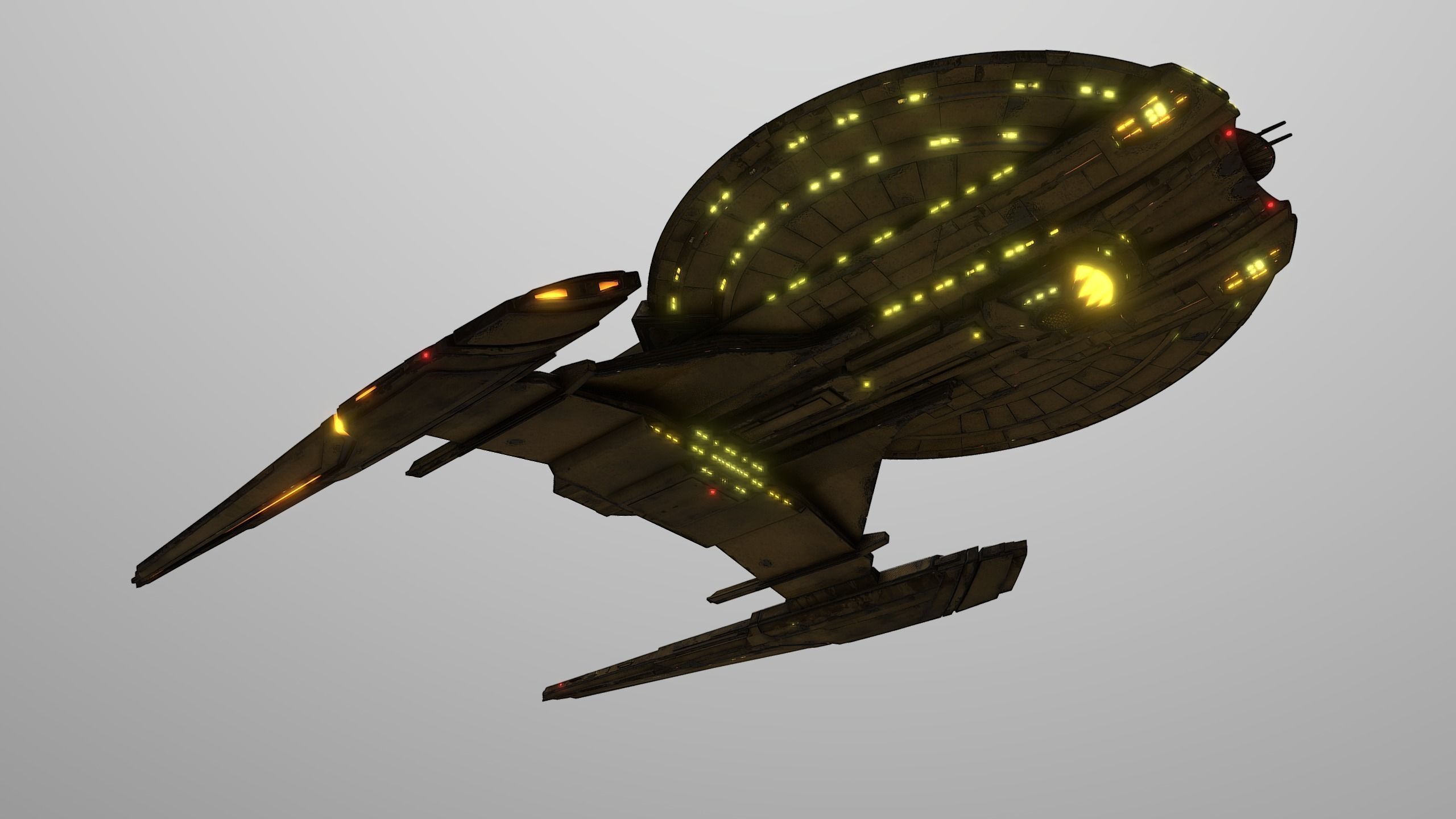 44USS-Shenzhou star trek ship flying in air 3D model_1