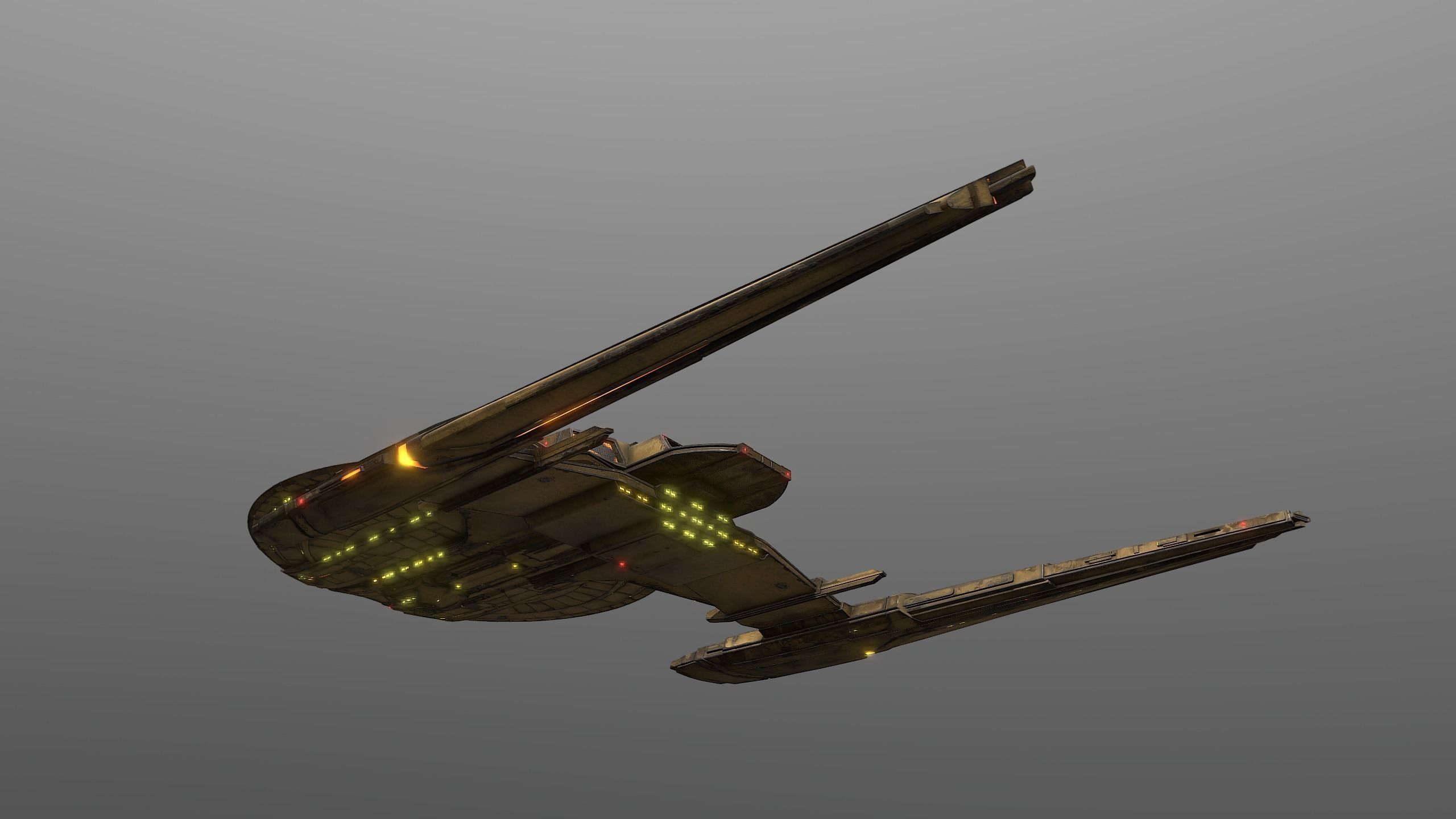 44USS-Shenzhou star trek ship flying in air 3D model_3