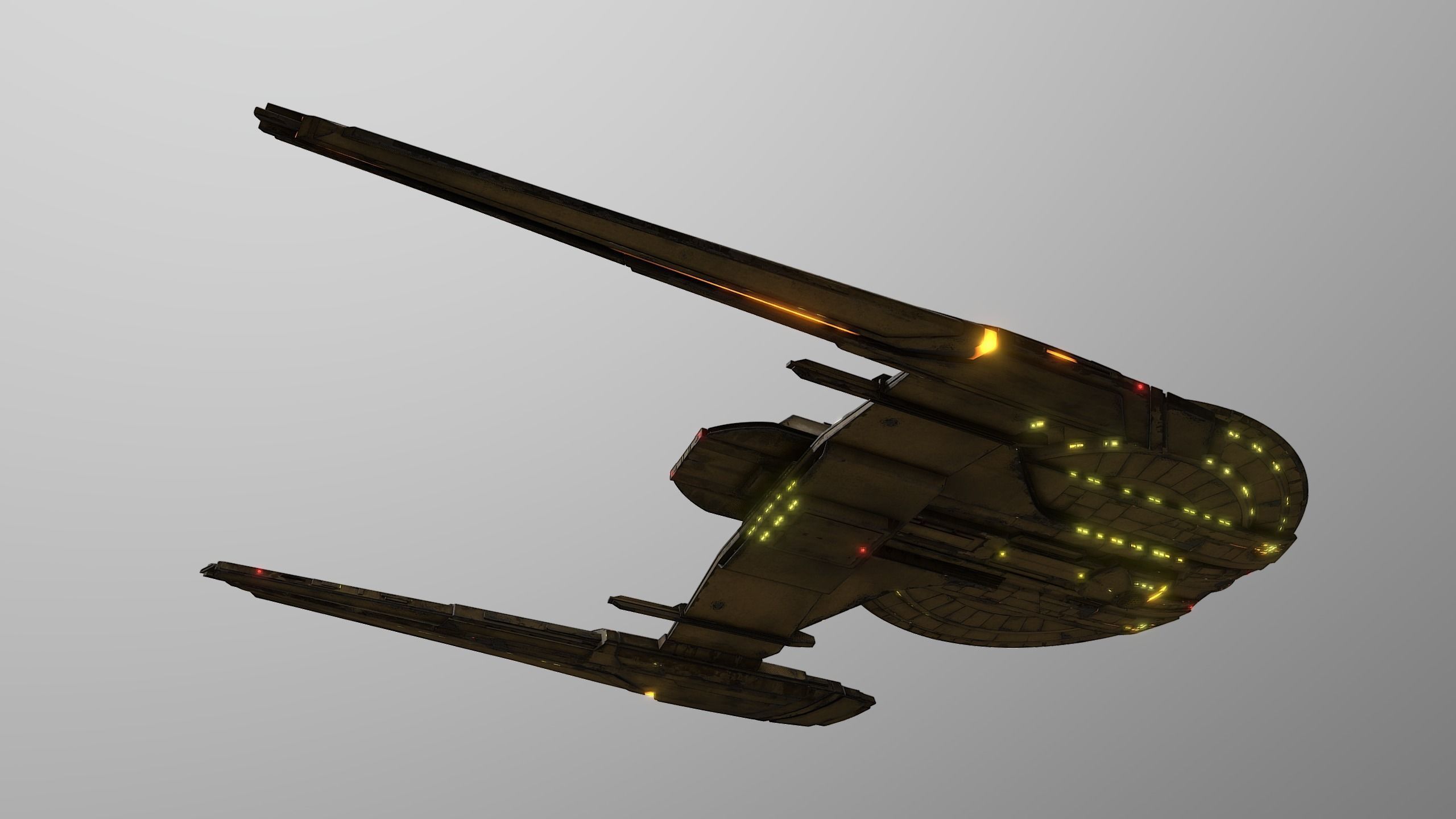 44USS-Shenzhou star trek ship flying in air 3D model_5