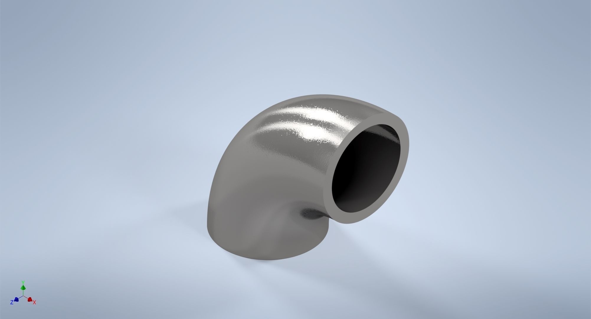 1 inch NPS BW 90 Degrees LR Elbows ASME-ANSI 3D print model_2