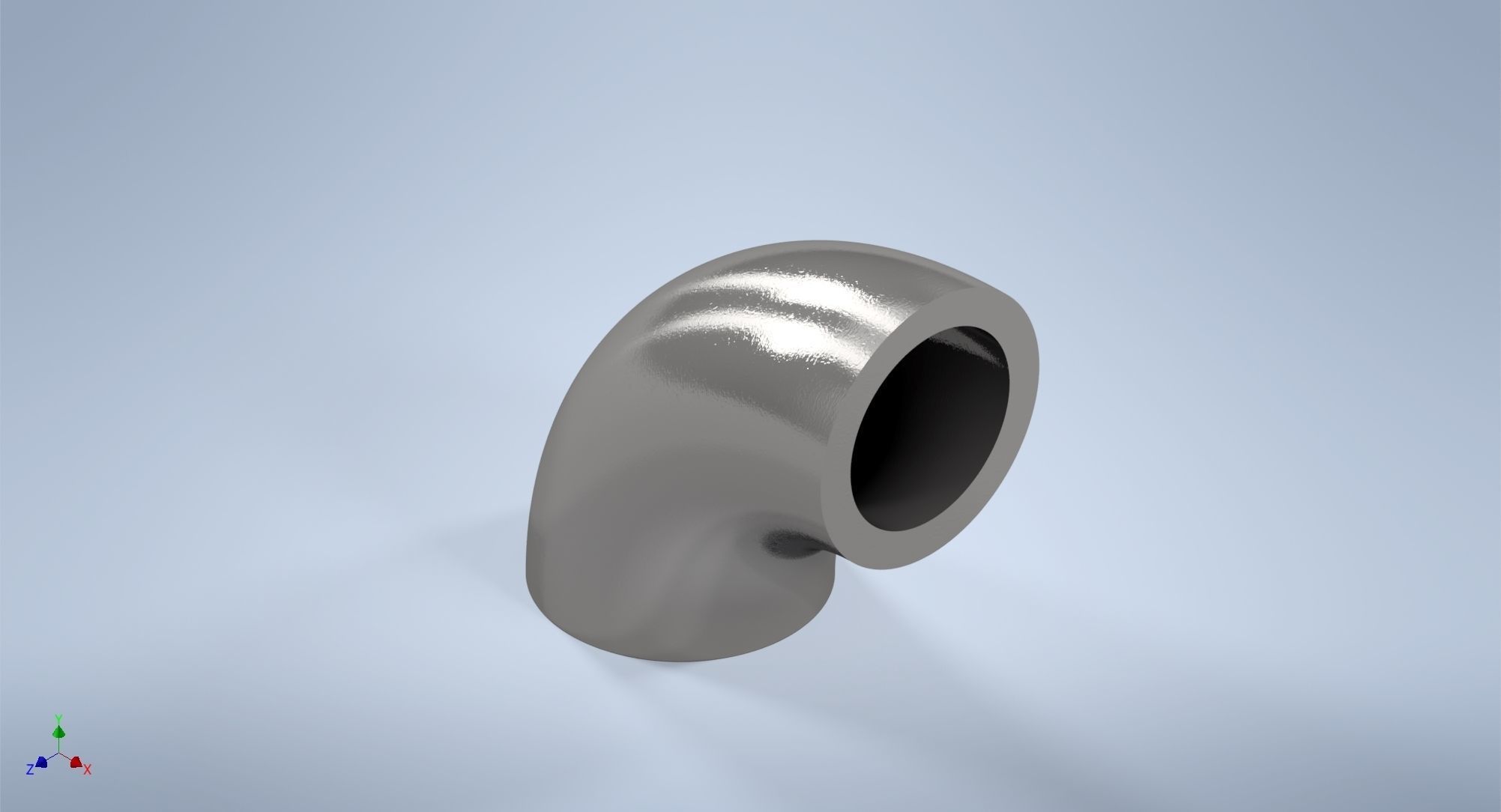 1 inch NPS BW 90 Degrees LR Elbows ASME-ANSI 3D print model_3