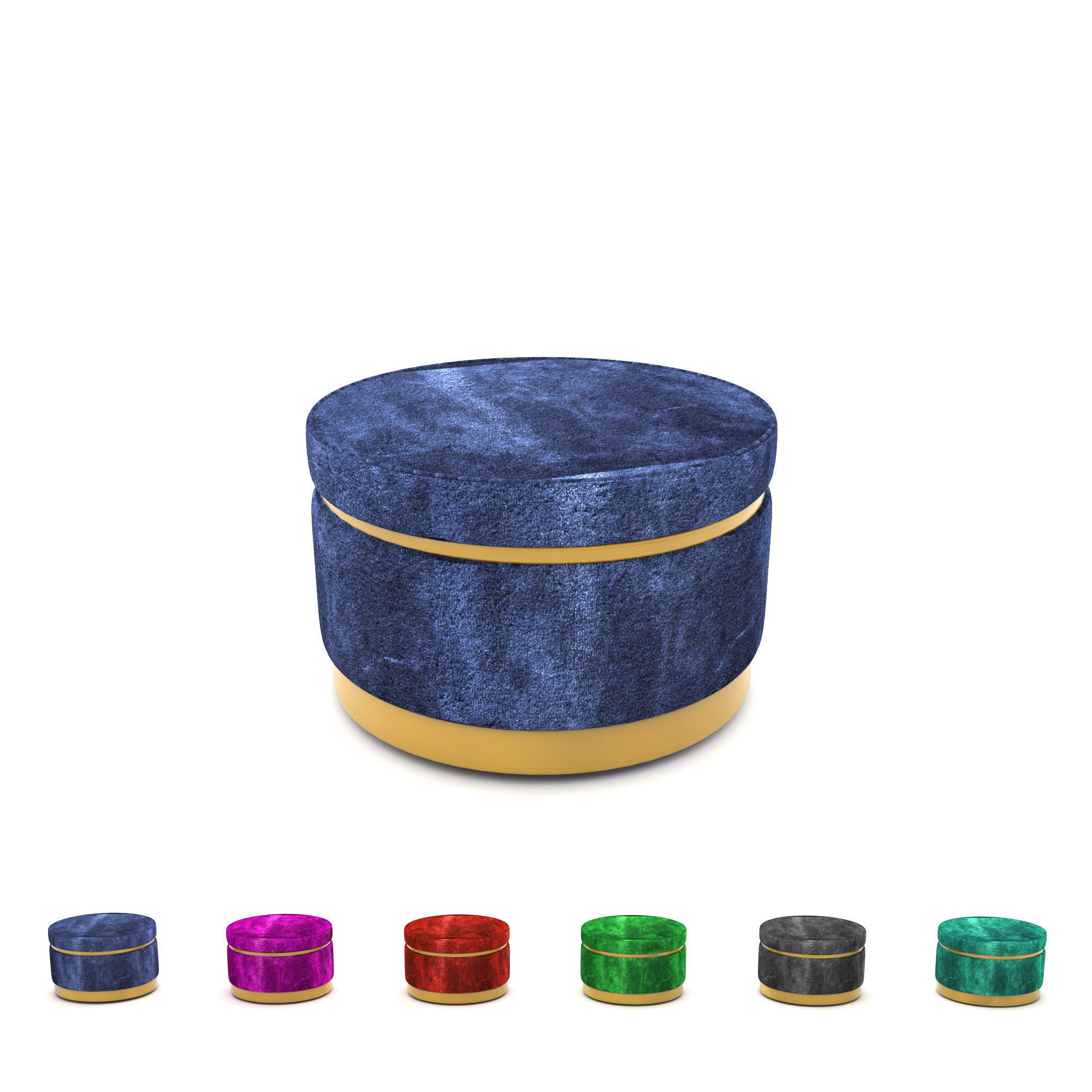 pouf chair 3D model_8