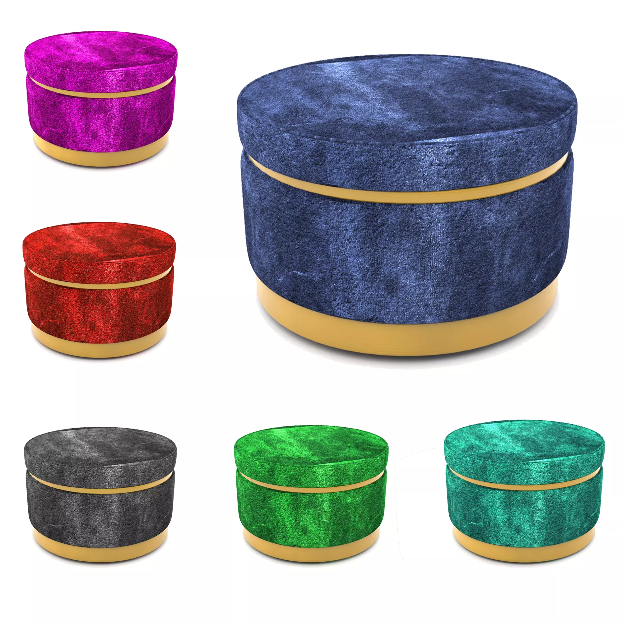 pouf chair 3D model_0