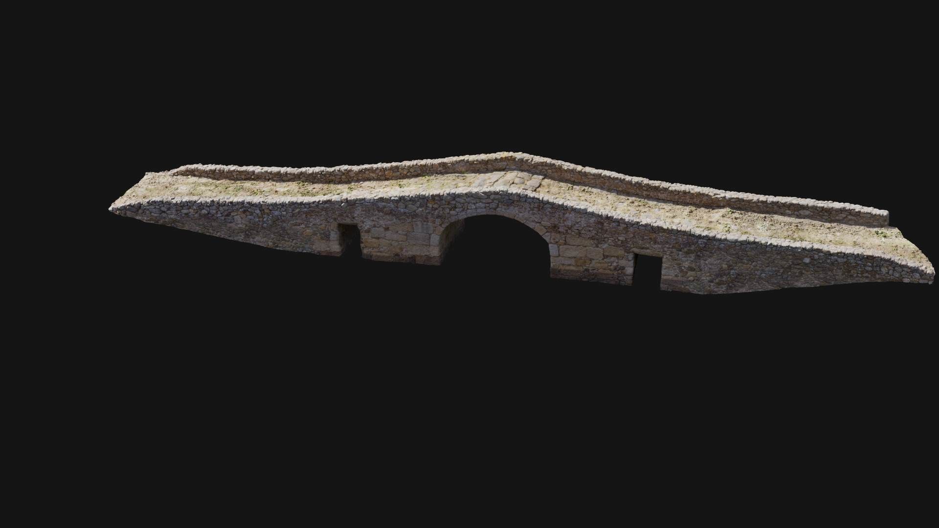 Old Medieval Stone Bridge Low-poly 3D model_26