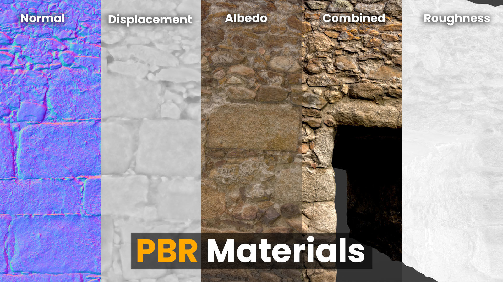 Old Medieval Stone Bridge Low-poly 3D model_1