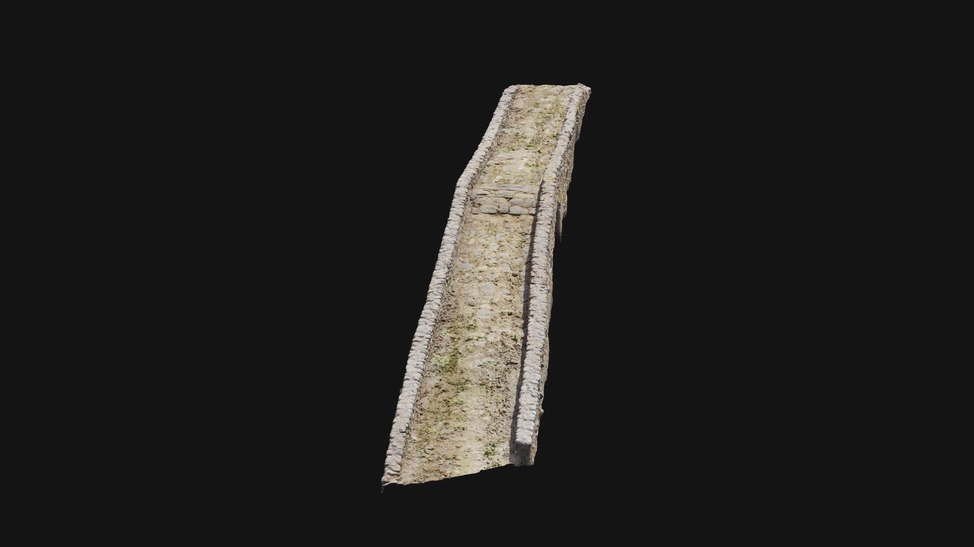 Old Medieval Stone Bridge Low-poly 3D model_9