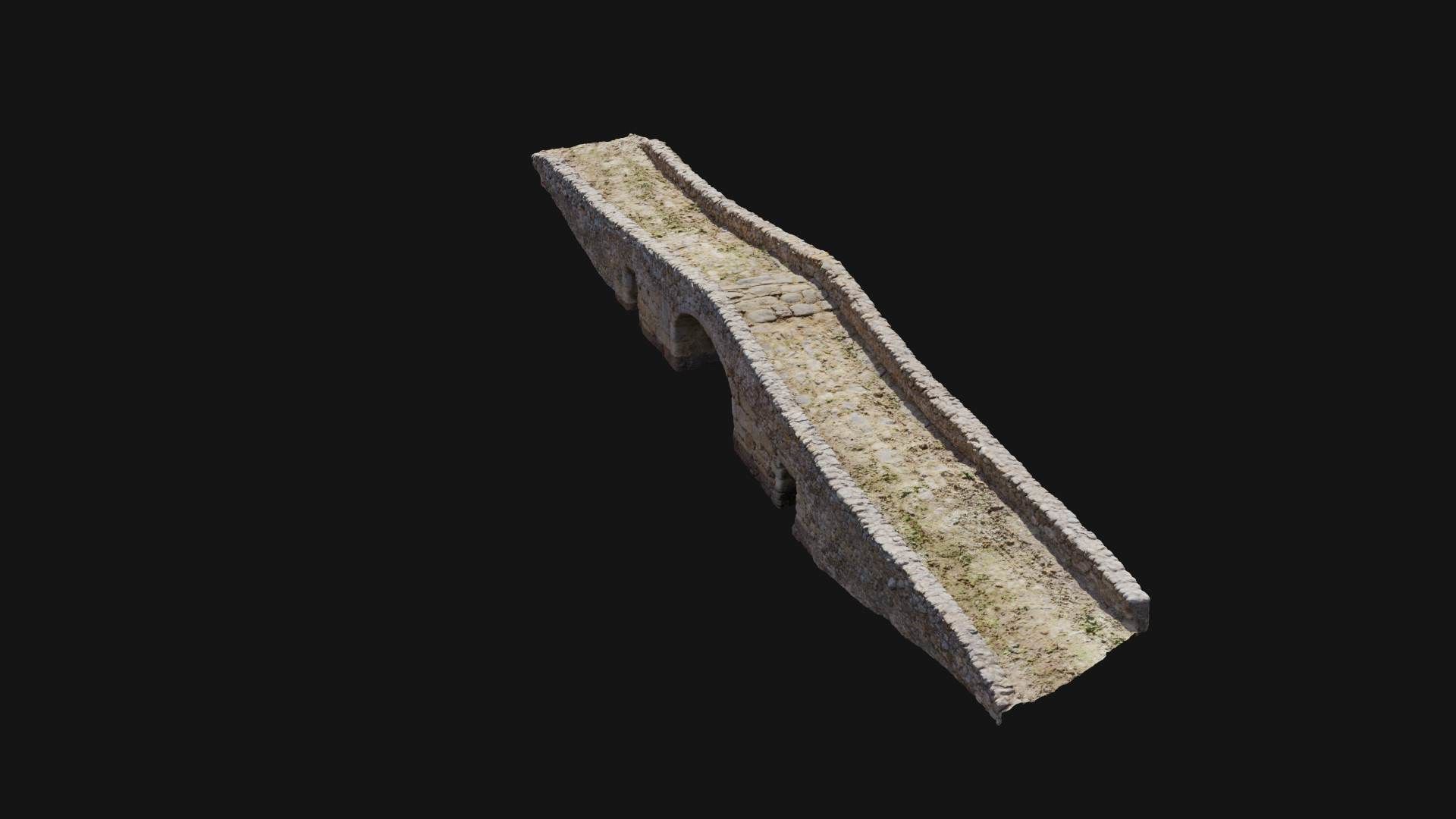 Old Medieval Stone Bridge Low-poly 3D model_24