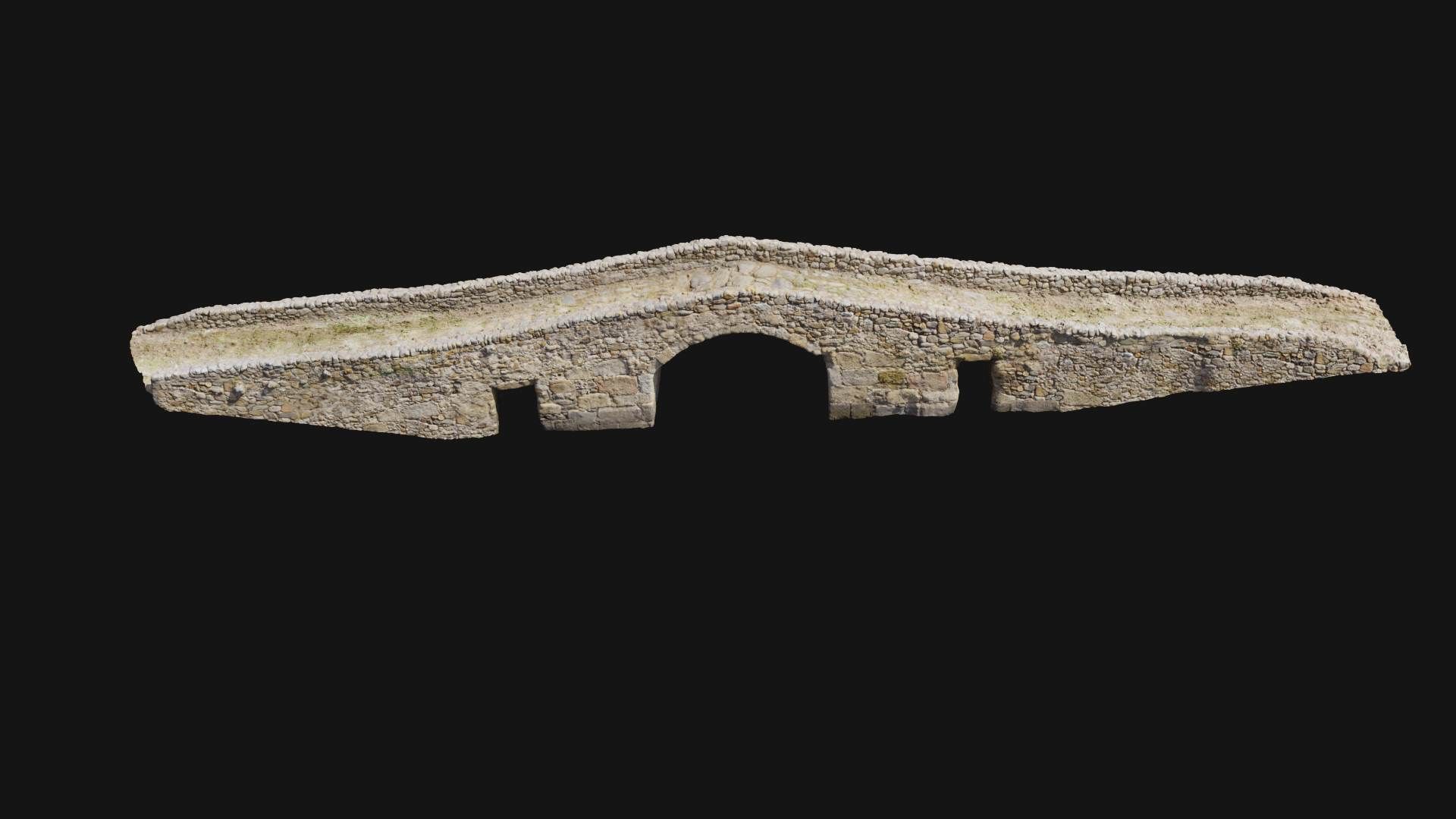 Old Medieval Stone Bridge Low-poly 3D model_23