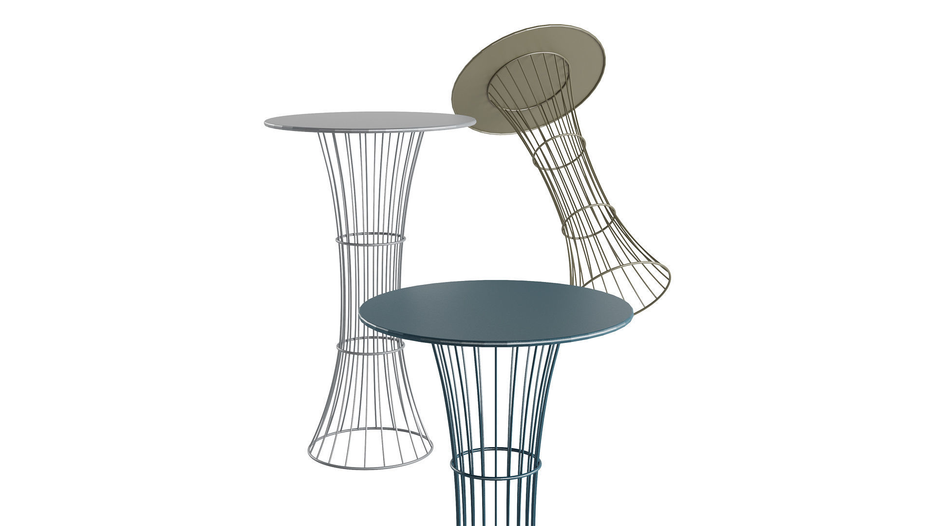 BOLONIA Stool and Table by iSimar 3D model_3