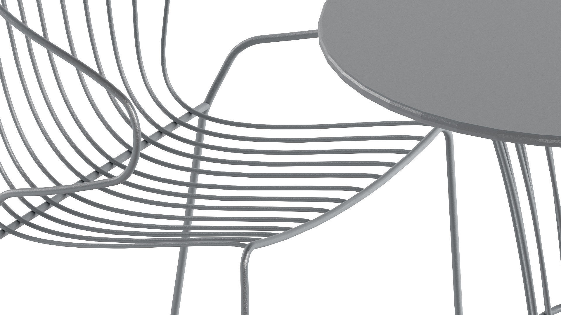 BOLONIA Stool and Table by iSimar 3D model_7