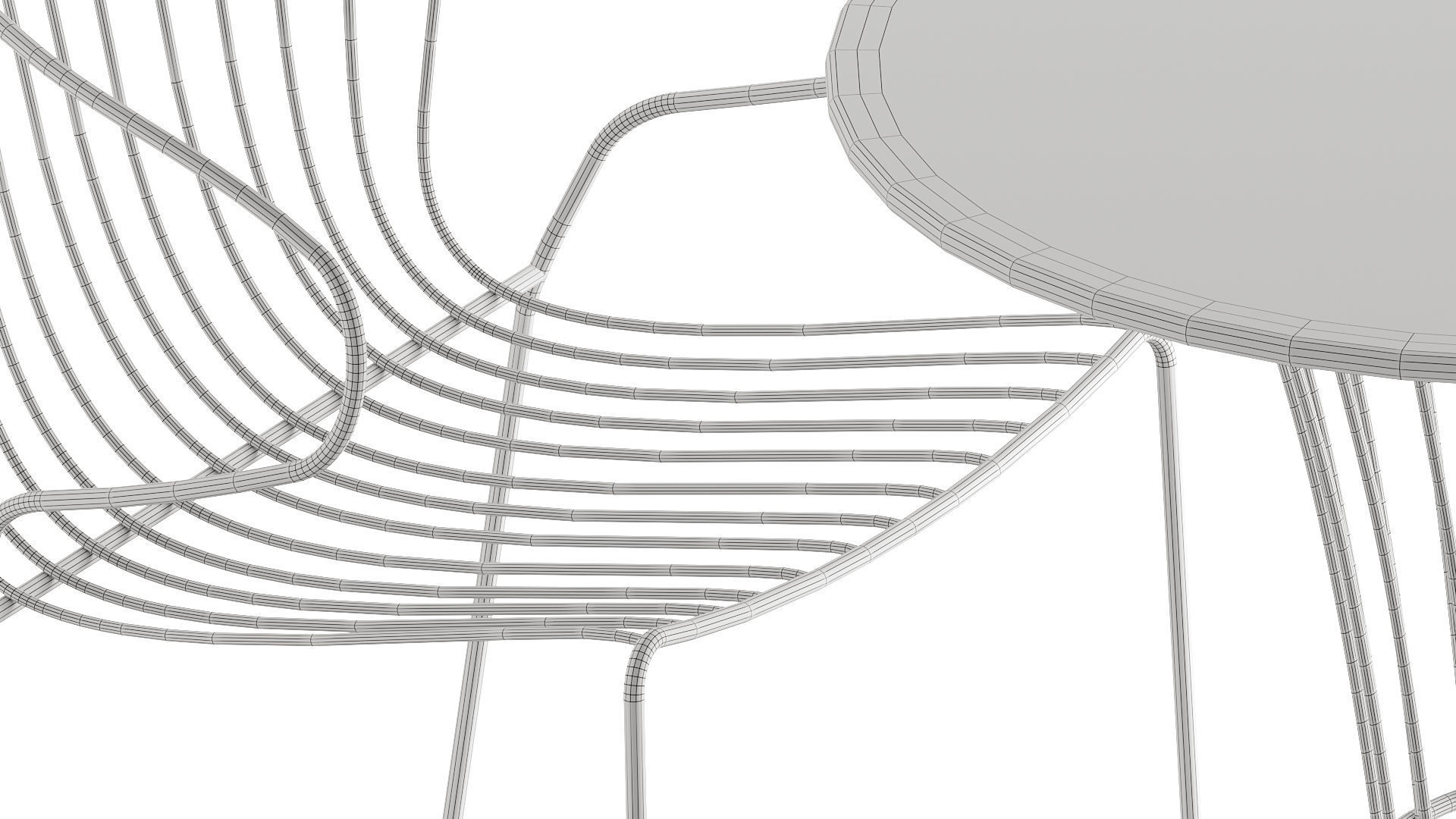 BOLONIA Stool and Table by iSimar 3D model_8