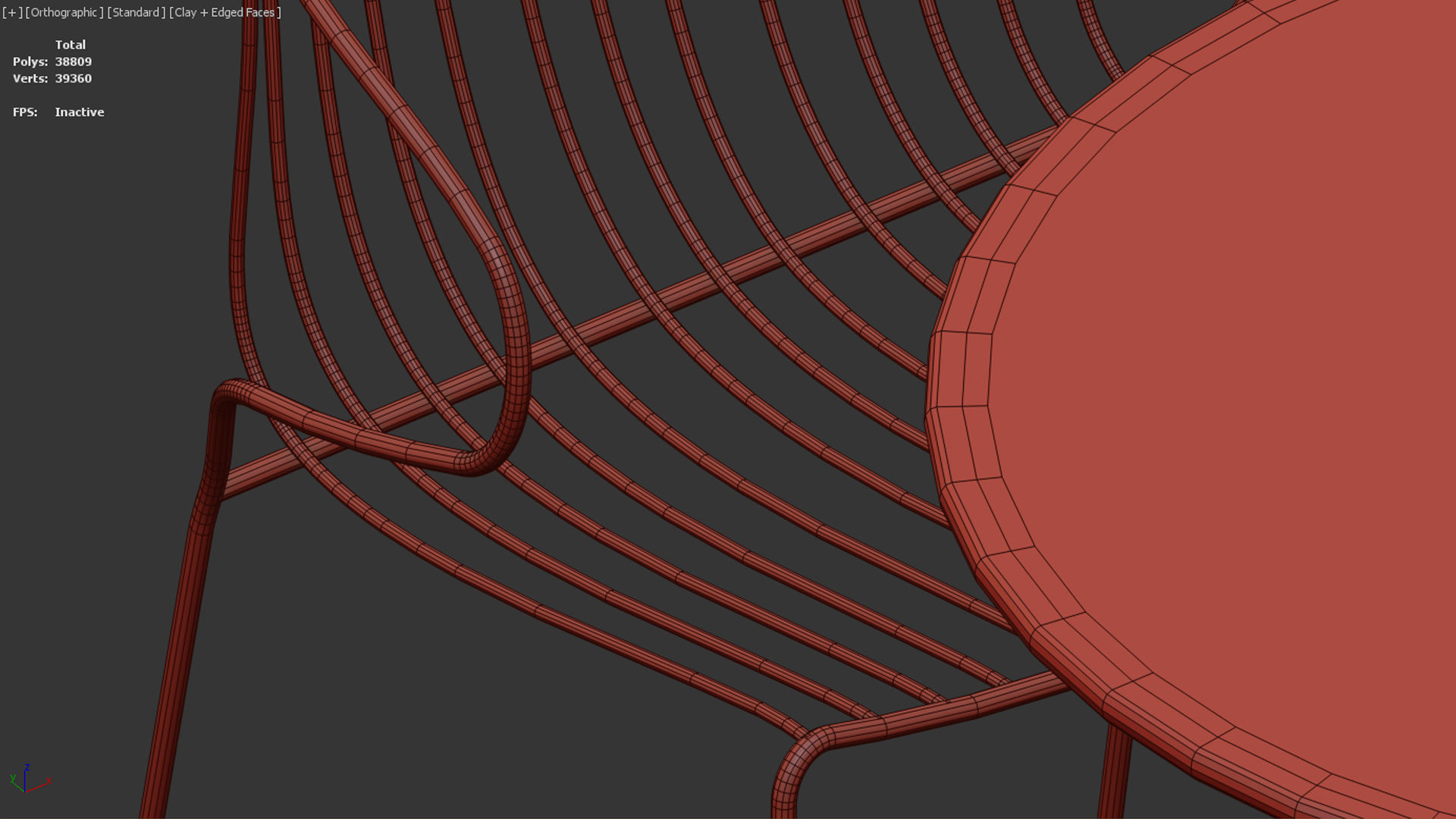 BOLONIA Stool and Table by iSimar 3D model_9