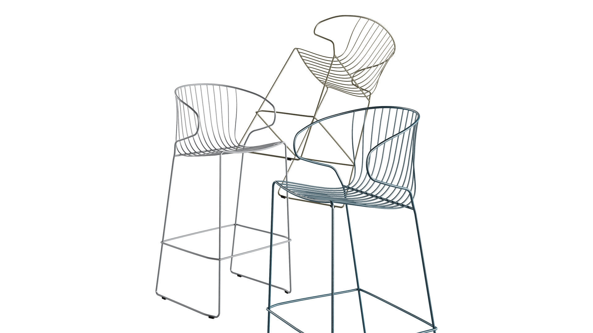 BOLONIA Stool and Table by iSimar 3D model_2